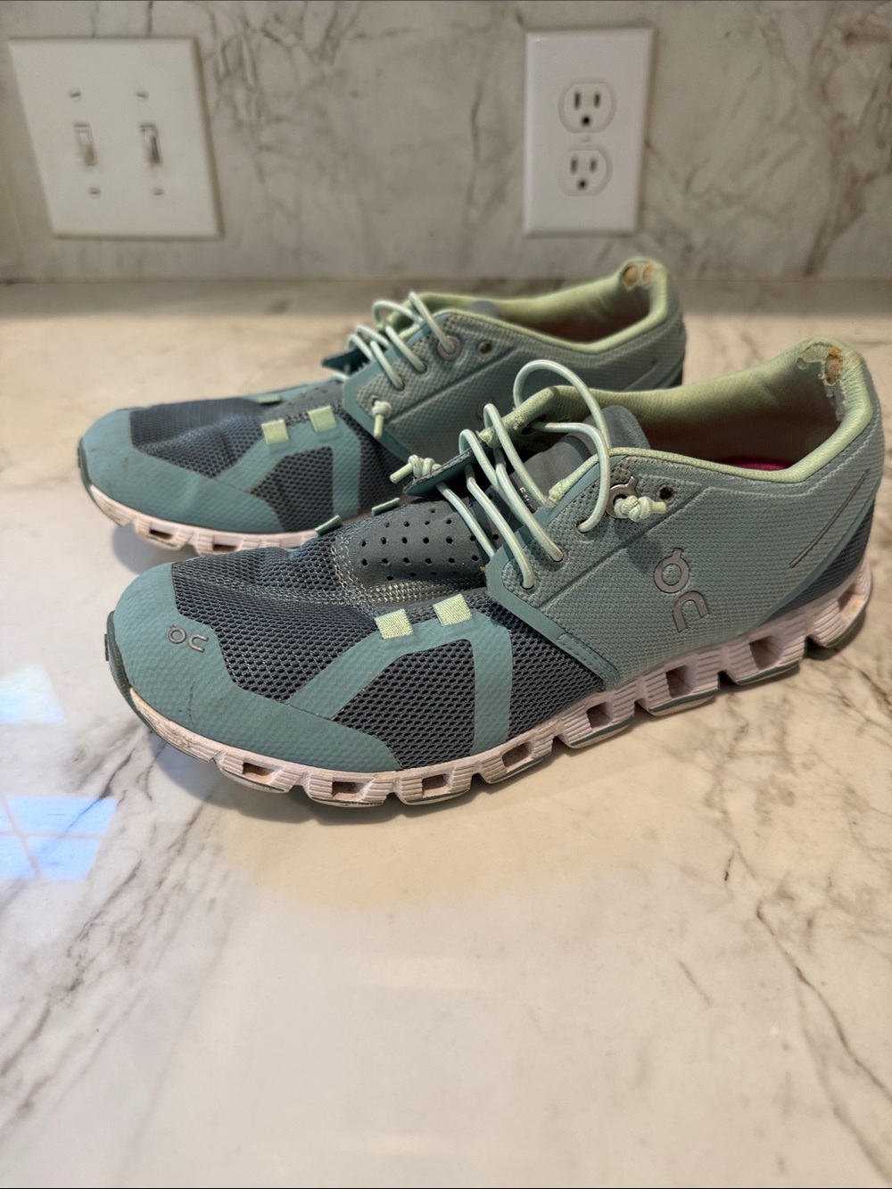 On Cloud Women's Athletic Running Shoes in Teal
